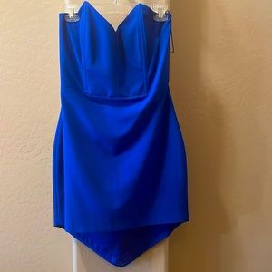 Mason strapless short dress with boning at breast